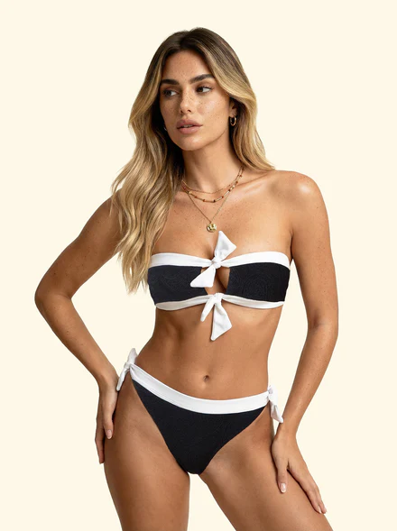 Bikini Donna F**K Fascia con Slip Regolabile Nero SW0531-BK