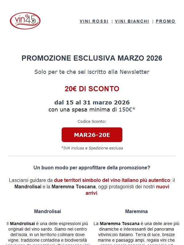 Approfitta di una Promo Esclusiva riservata solo a Te!