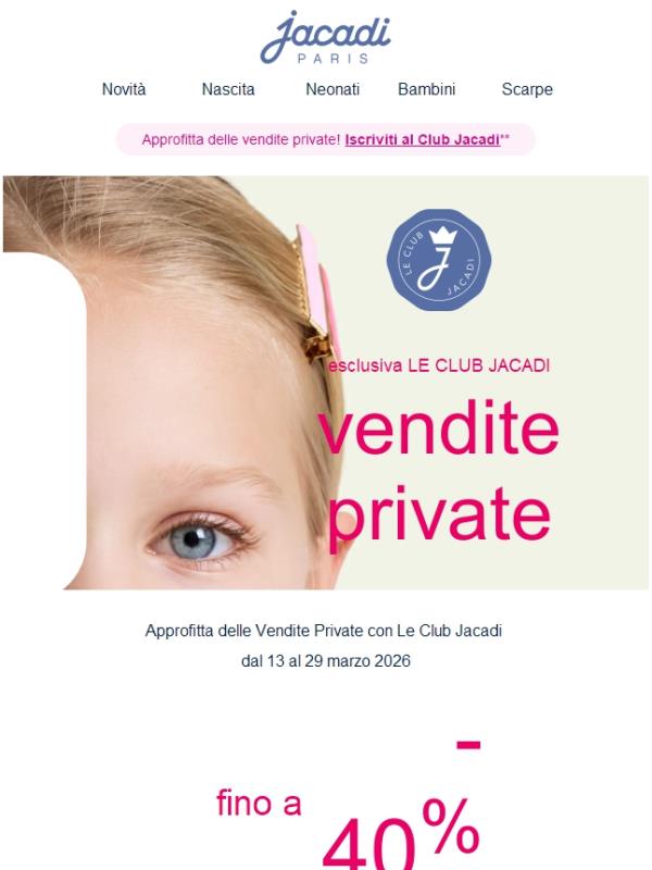 Approfitta subito delle Vendite Private 💌