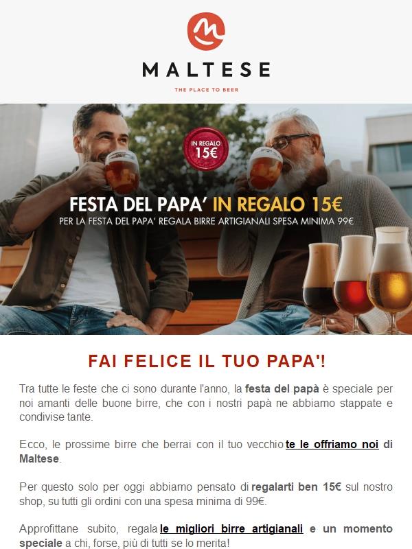 15€ in regalo per la festa del papà!