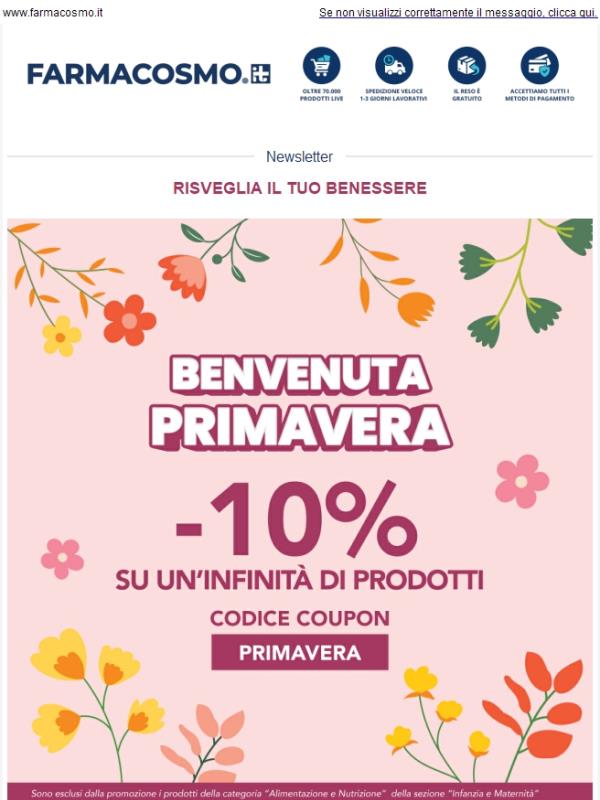 🌸 -10% su un'infinità di prodotti! Benvenuta Primavera