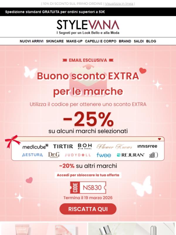 🔥25% di sconto sui top K-Beauty: medicube, COSRX, TIRTIR e 50 altri!