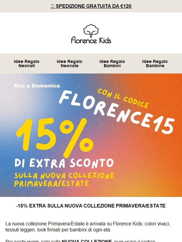 ✨ Nuova collezione P/E Florence Kids: -15% extra con il codice FLORENCE15
