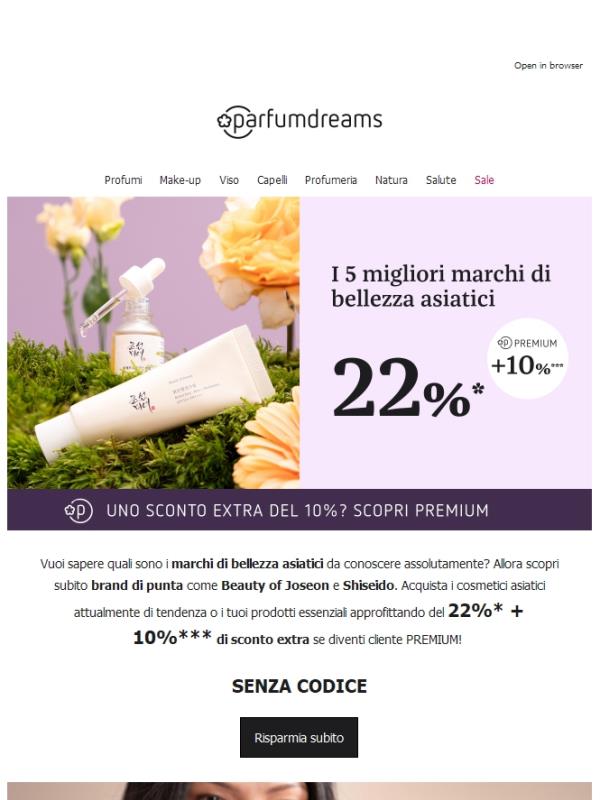 Risparmia il 22% + il 10% con PREMIUM 😍