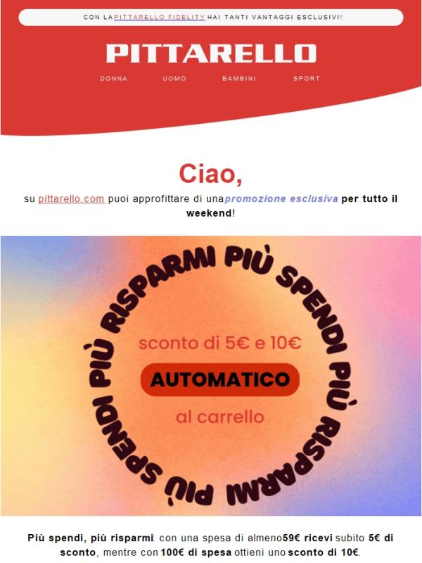 Per te, fino a 10€ di sconto 💸 Solo per il weekend!