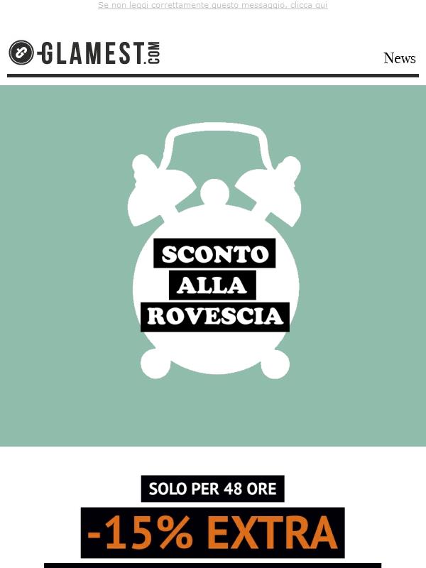 Nuovo sconto: continua il countdown al -15% EXTRA solo per 48 ore