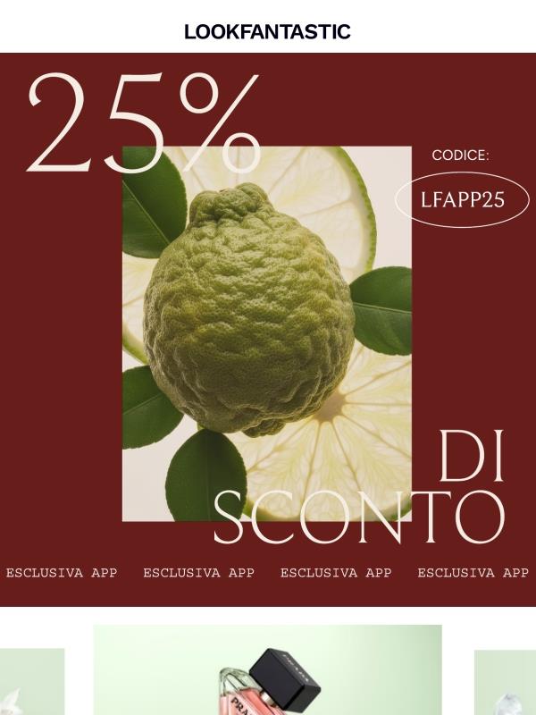 25% di sconto sull'app...