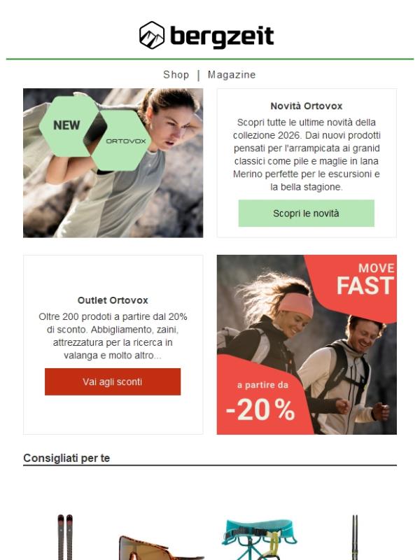 Speciale Ortovox, novità e sconti da -20%!