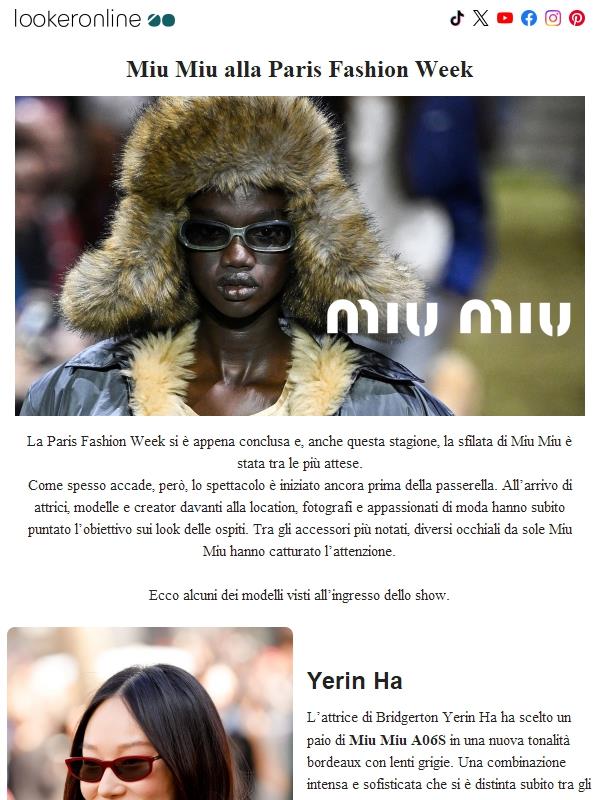 ✨Miu Miu alla Paris Fashion Week