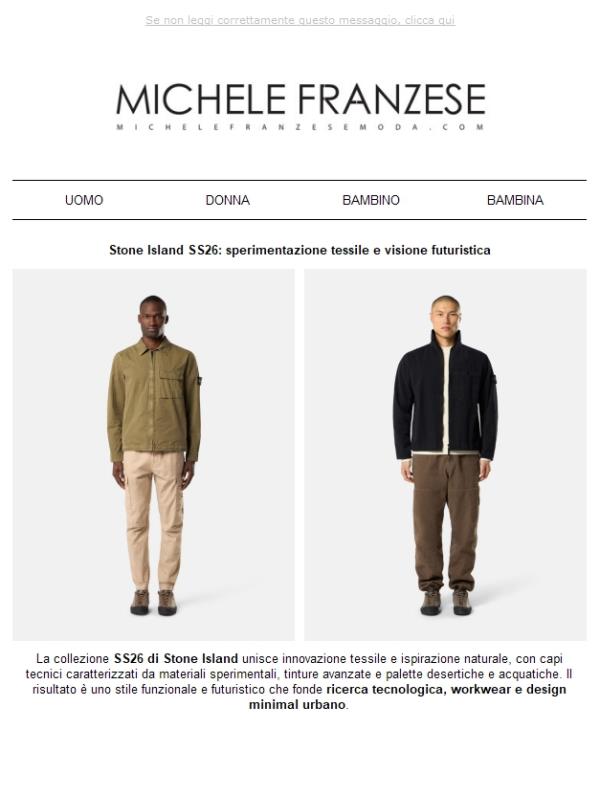 Stone Island SS26: sperimentazione tessile e visione futuristica