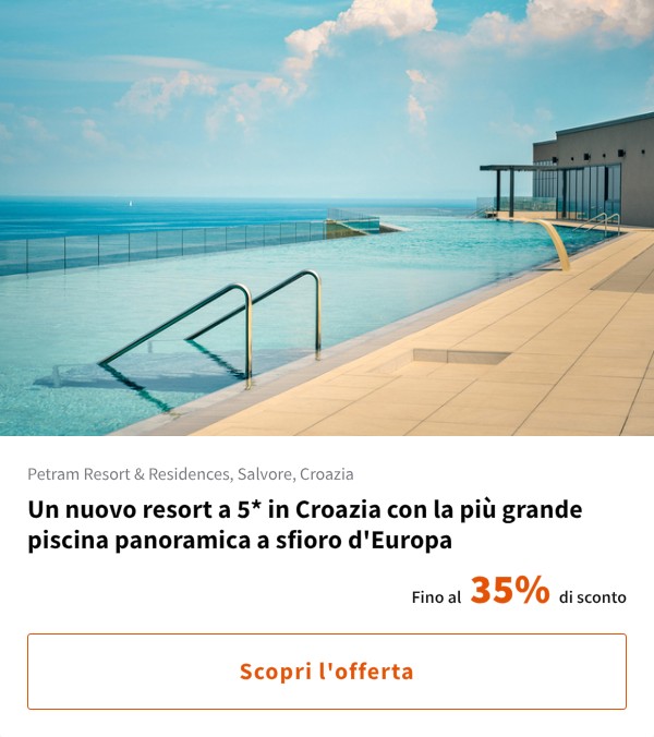 Un nuovo resort a 5* in Croazia con la più grande piscina panoramica a sfioro d'Europa