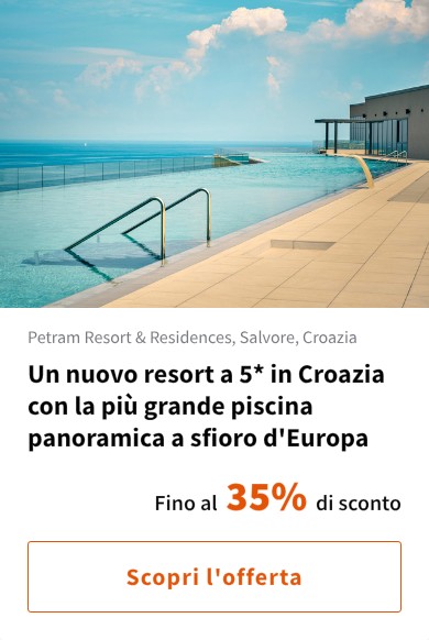Un nuovo resort a 5* in Croazia con la più grande piscina panoramica a sfioro d'Europa