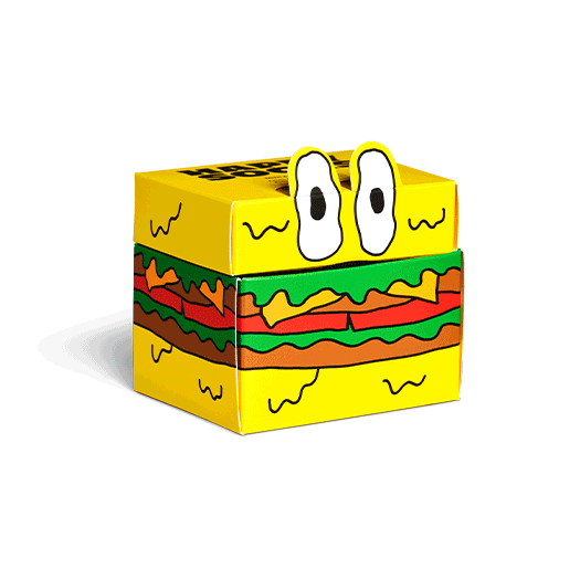 Set regalo di calzini Smelly Burger Mini & Me in confezione da 2