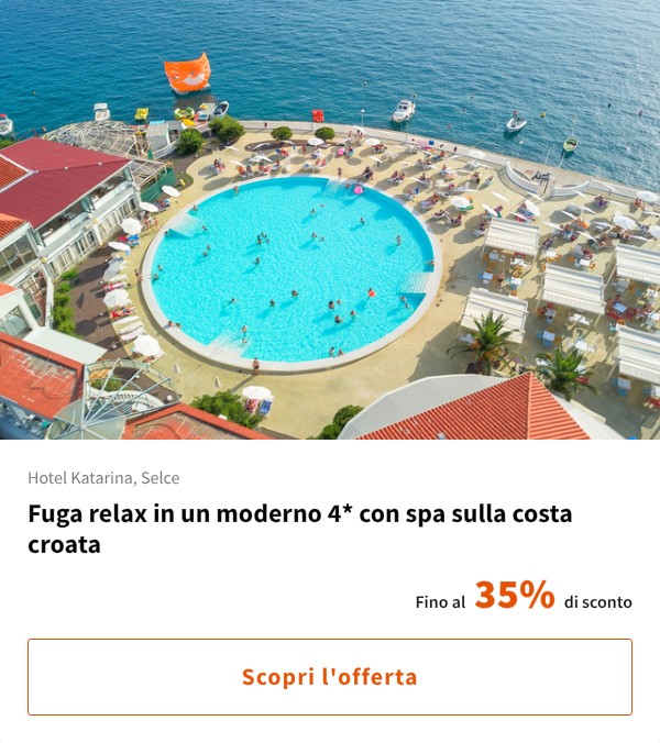 Fuga relax in un moderno 4* con spa sulla costa croata