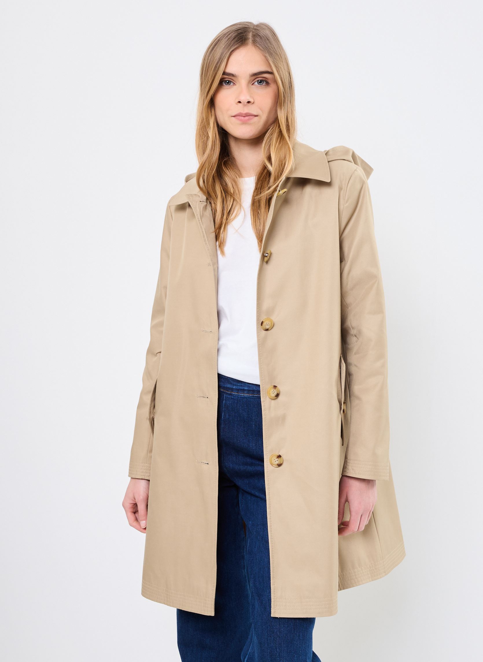 Lauren Ralph Lauren Trench-coats Cappotto a metà lunghezza - Sb Rn 34'-Lined-Coat donna beige