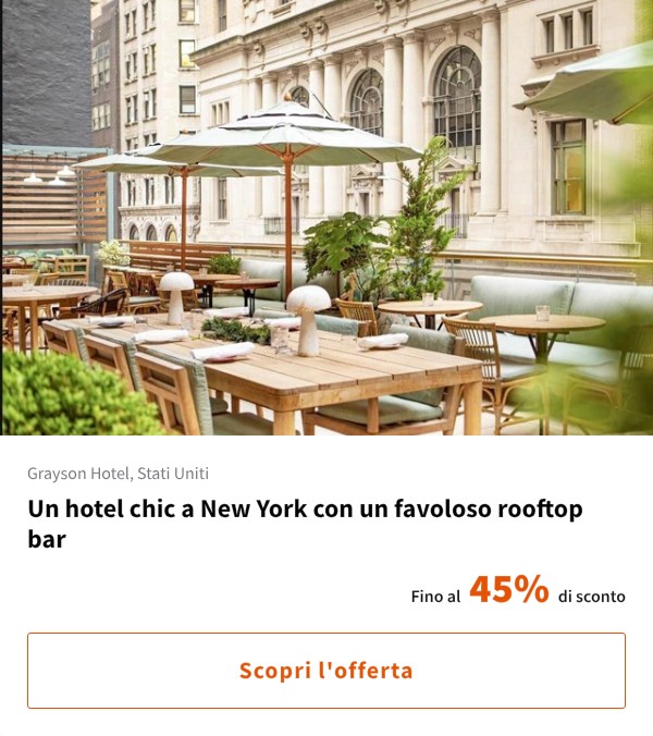 Un hotel chic a New York con un favoloso rooftop bar