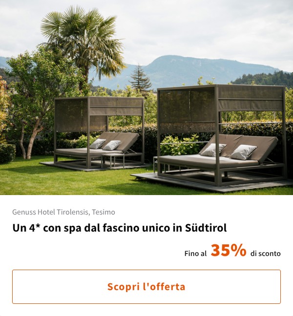 Un 4* con spa dal fascino unico in Südtirol