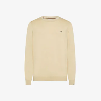 Maglia in Cotone con Logo / Beige