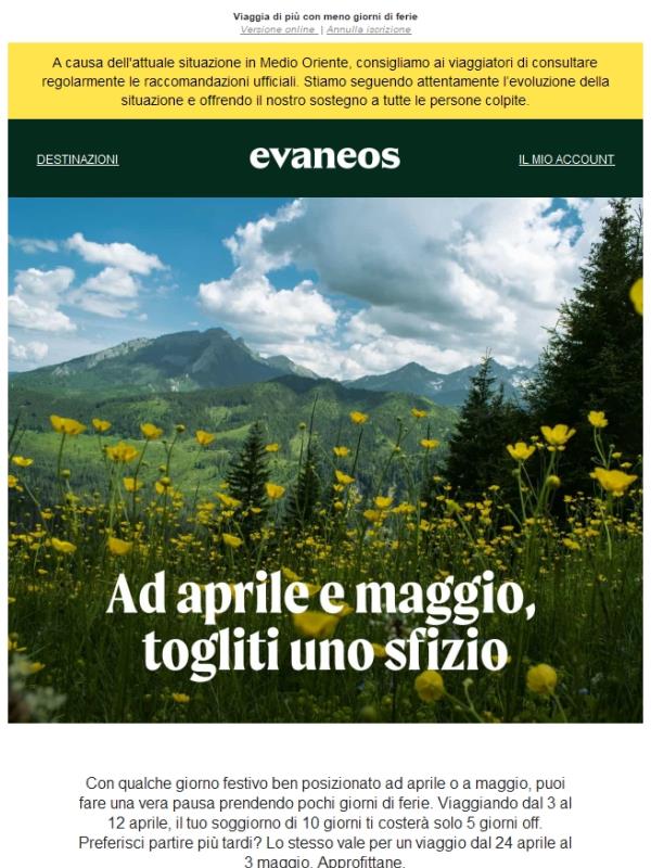 Approfitta al massimo dei festivi