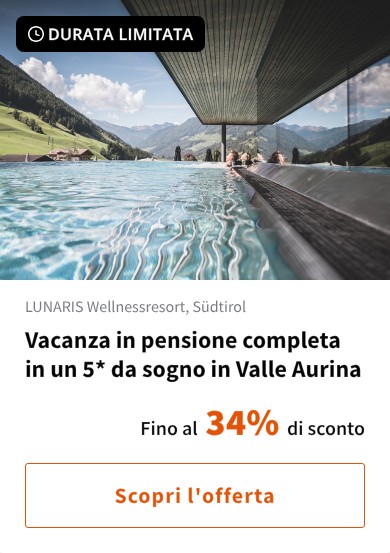 Vacanza in pensione completa in un 5* da sogno in Valle Aurina
