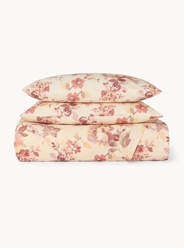 Parure copripiumino in puro cotone fantasia floreale