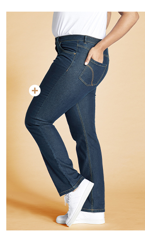 Jeans modello Mandy con taglio della gamba dritto e cinque tasche in tessuto elasticizzato