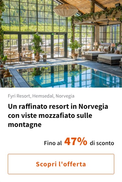 Un raffinato resort in Norvegia con viste mozzafiato sulle montagne