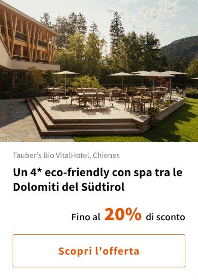 Un 4* eco-friendly con spa tra le Dolomiti del Südtirol
