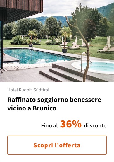 Raffinato soggiorno benessere vicino a Brunico