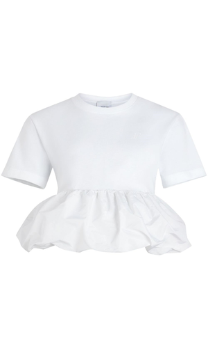 T-shirt with ruffle hem