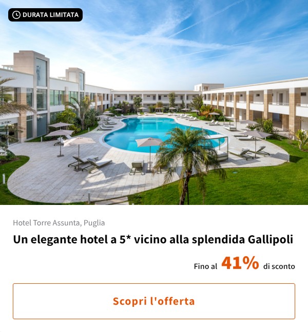 Un elegante hotel a 5* vicino alla splendida Gallipoli