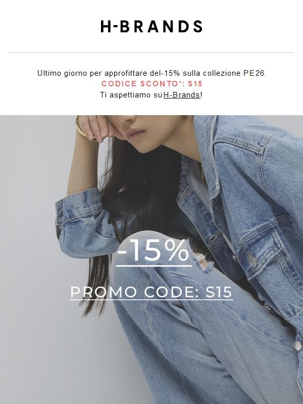 Scade oggi il tuo -15% sulla PE26