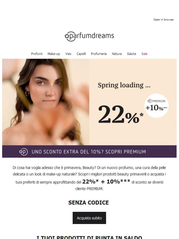 Affrettati: sconto primaverile del 22% + 10% 🌼