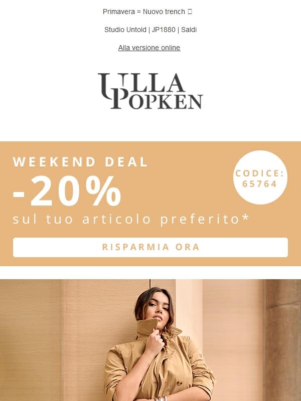 Last chance: lo sconto del 20% sul tuo articolo preferito termina oggi 🛍️