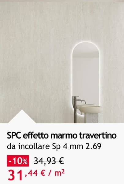 SPC effetto marmo travertino da incollare Sp 4 mm 2.69