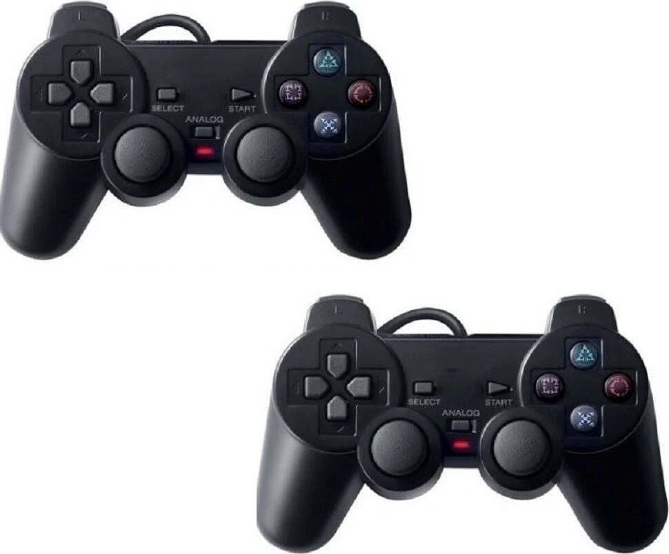 Joystick Con Filo Compatibile Ps2 Playstation 2 Joypad Controller Kit 2 Pezzi