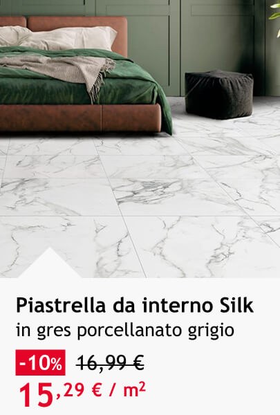 Piastrella da interno Silk in gres porcellanato grigio