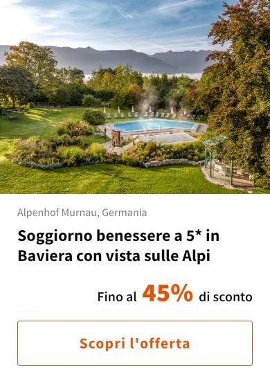 Soggiorno benessere a 5* in Baviera con vista sulle Alpi