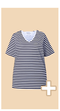 T-shirt basic con scollo a V