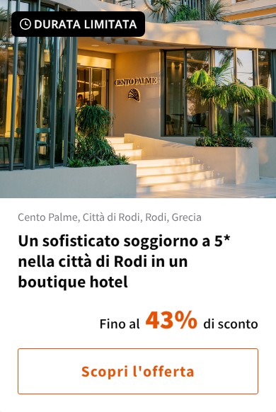 Un sofisticato soggiorno a 5* nella città di Rodi in un boutique hotel