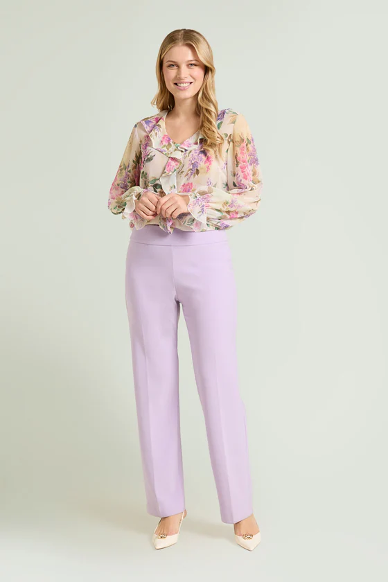 PANTALONI PULL-ON DRITTI IN COMPACT STRETCH
