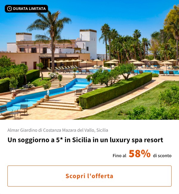 Un soggiorno a 5* in Sicilia in un luxury spa resort