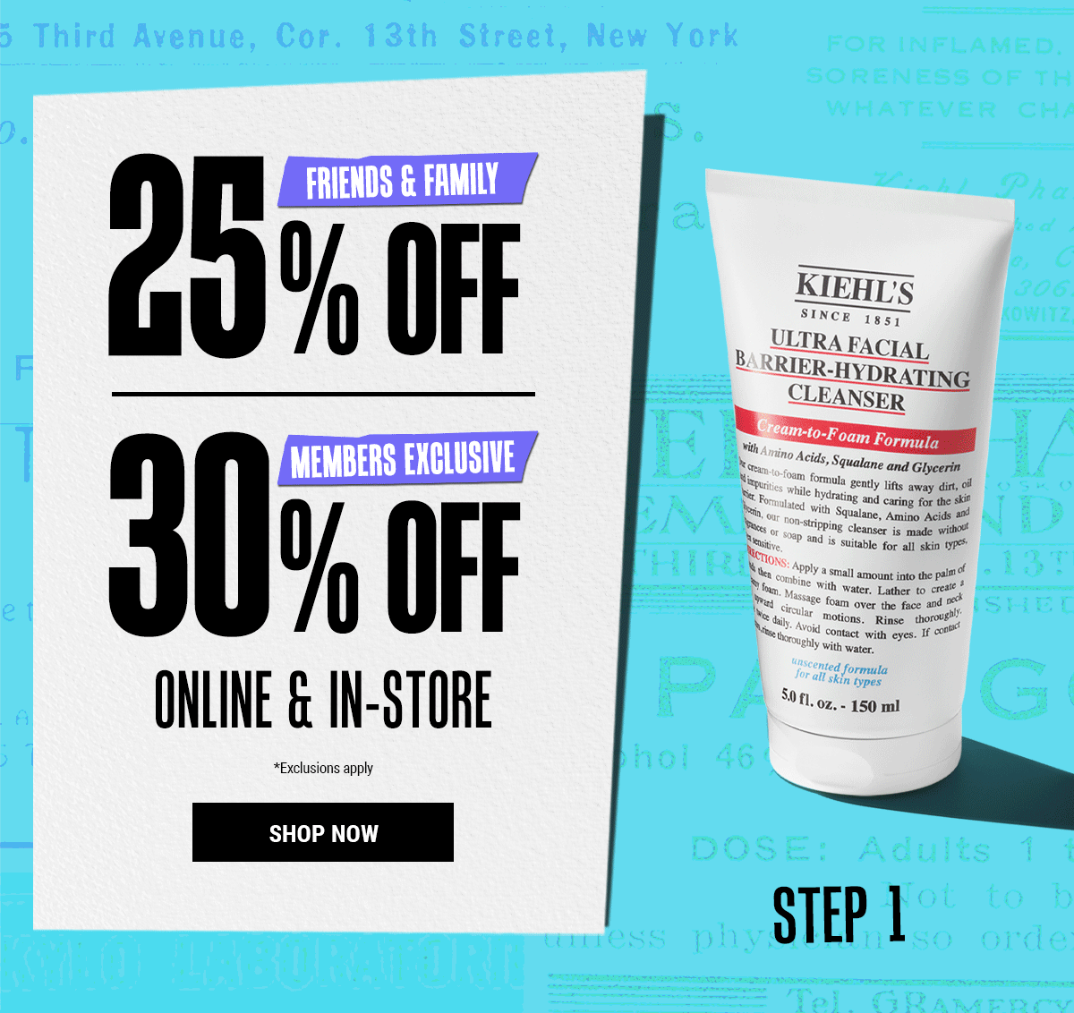 25% OFF FRIENDS & FAMILY