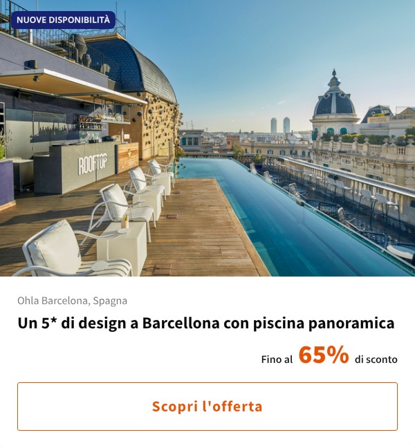 Un 5* di design a Barcellona con piscina panoramica