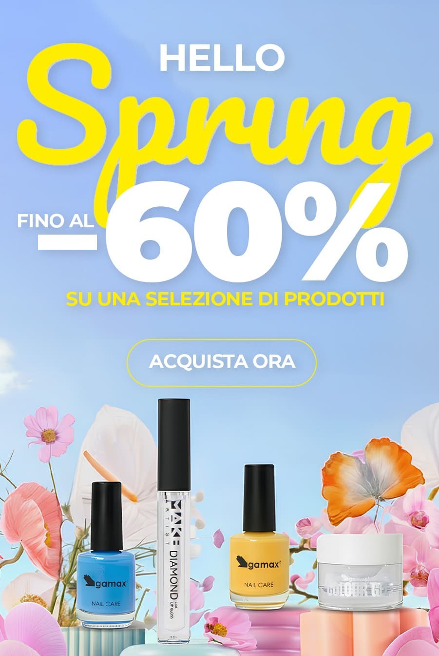 &nbsp;Ciao&nbsp;Cara , le offerte di Marzo sono ancora attive, e questo mese vogliamo darti un motivo in più per completare la tua scorta.   Tutta la linea Hennè Artist fino all 80% di sconto. Kit completi, pasta, scrub, trattamenti. Tutto a metà prezzo.   Se lavori con l'hennè, o se vuoi iniziare, questo è il momento perfetto.   E oltre all'hennè, trovi anche smalti, gel color, make-up e prodotti per ciglia in offerta.   Tutto attivo fino a fine mese.  💅 Tutti gli smalti classici al -50% 💅 Semipermanenti selezionati al -50% 💅 Gel color selezionati al -50% ✨ Hennè fino al -80% 💄 Make-up fino al -60% 👁️ Prodotti per ciglia e sopracciglia al -20%
