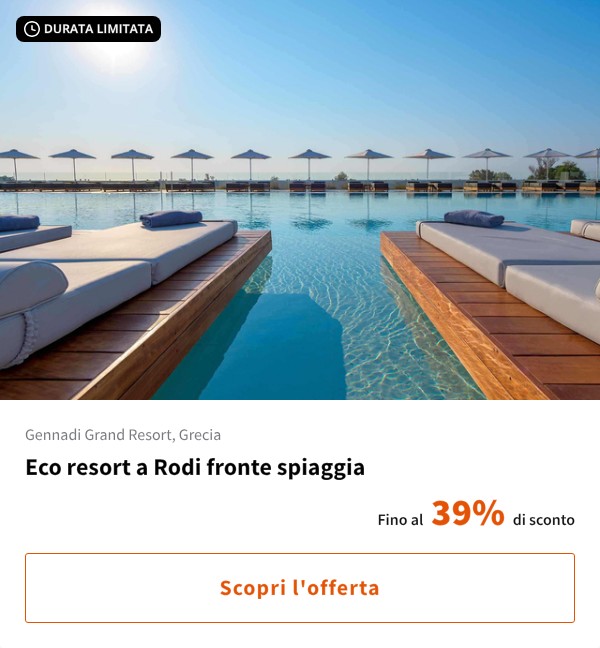 Eco resort a Rodi fronte spiaggia