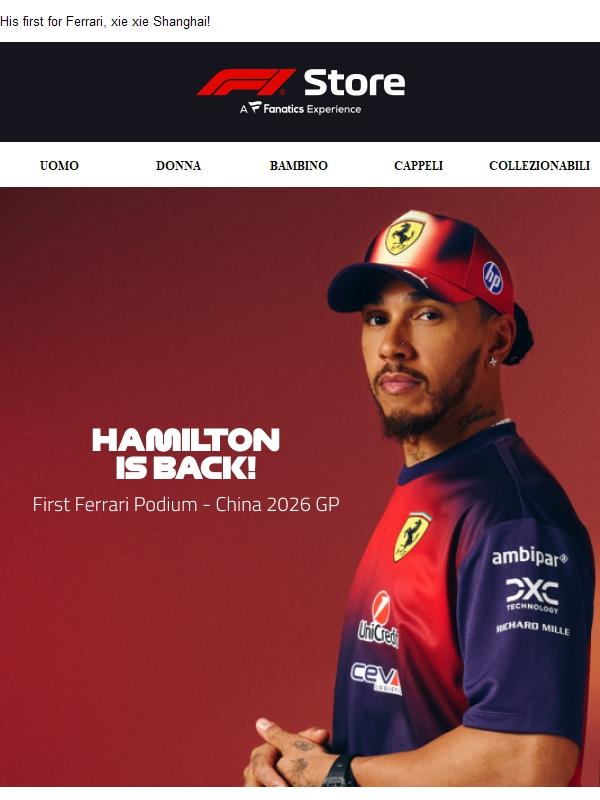 Back on the podium: Lewis Hamilton