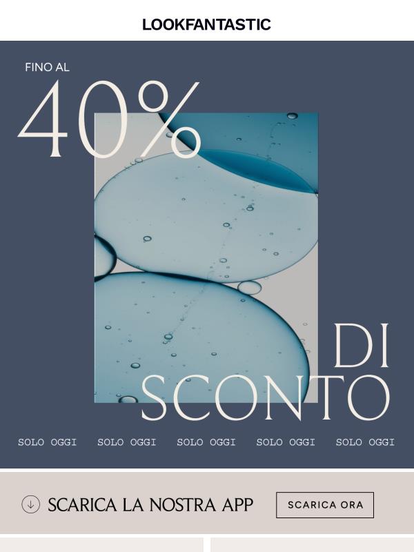 Solo oggi sull’app: fino al -40%