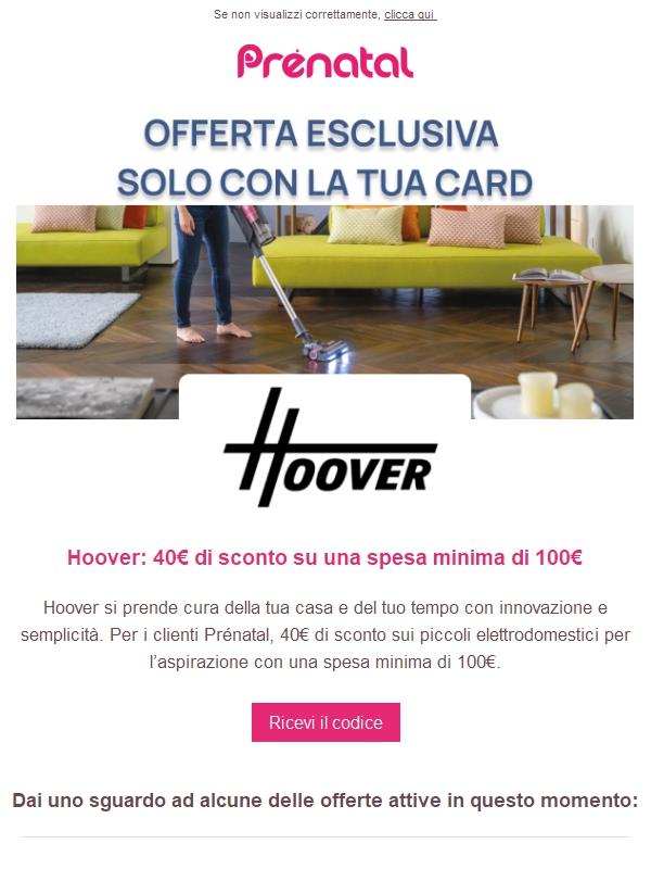 40€ di sconto su elettrodomestici Hoover