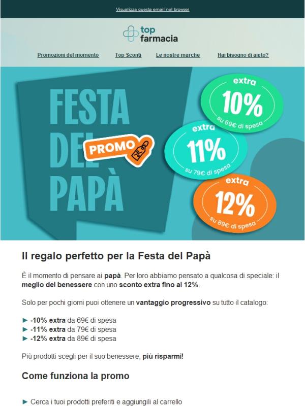 🎁 Festa del Papà: fino al -12% extra
